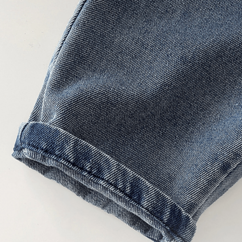 Baby Stripe Top Denim Romper 2-piece Set