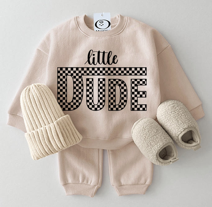 LITTLE DUDE Checkerboard Baby 2-piece Set
