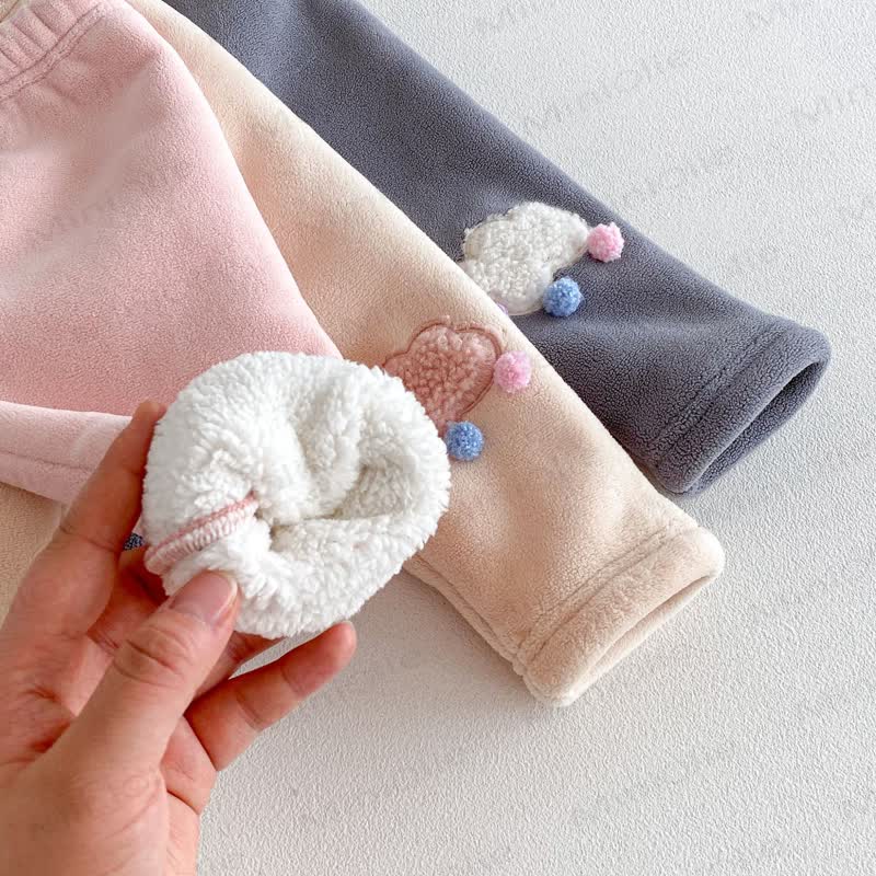 Baby Toddler Girl Clouds Fleece Lined Jogger Pants