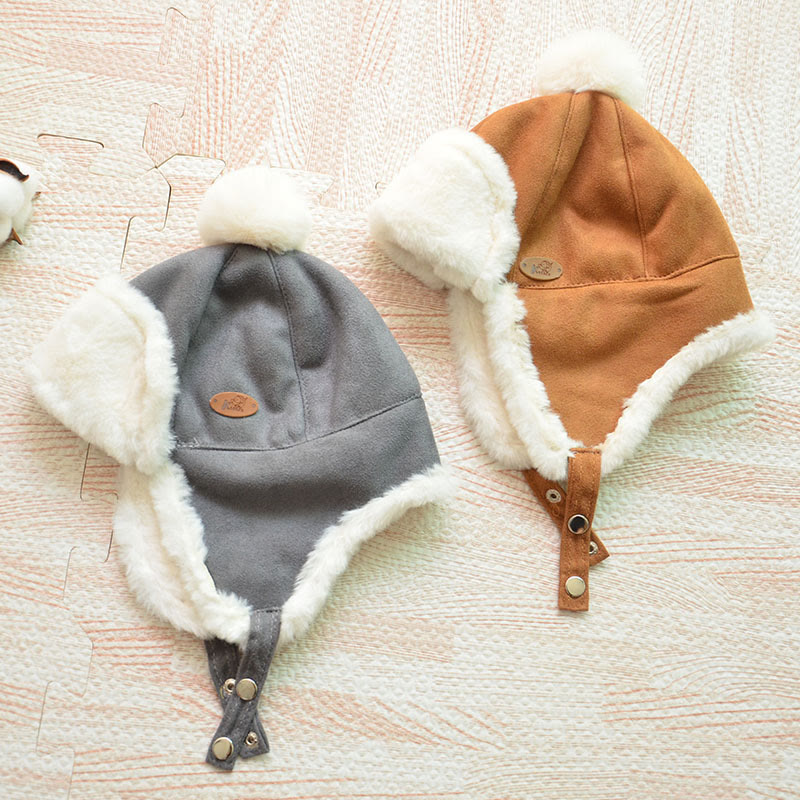 Baby Fleece Warm Hairball Hat