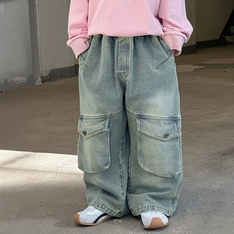 Toddler Boy Double Pocket Denim Pants