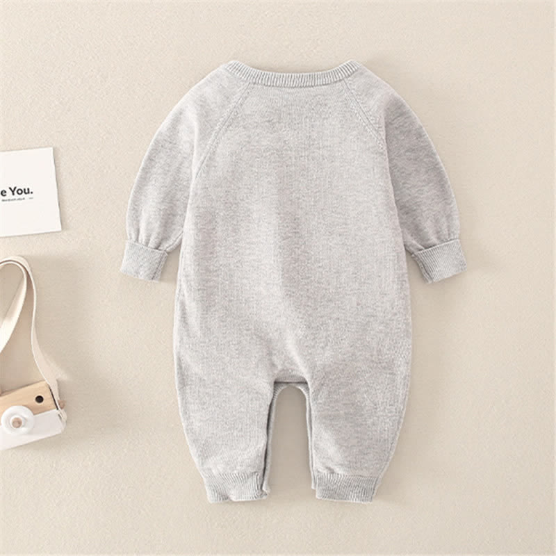 Baby Heart Knitted Romper