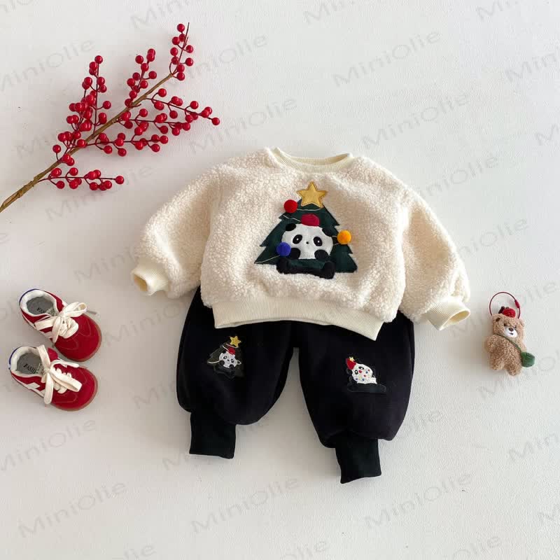 Baby Toddler Christmas Panda Jogger Pants
