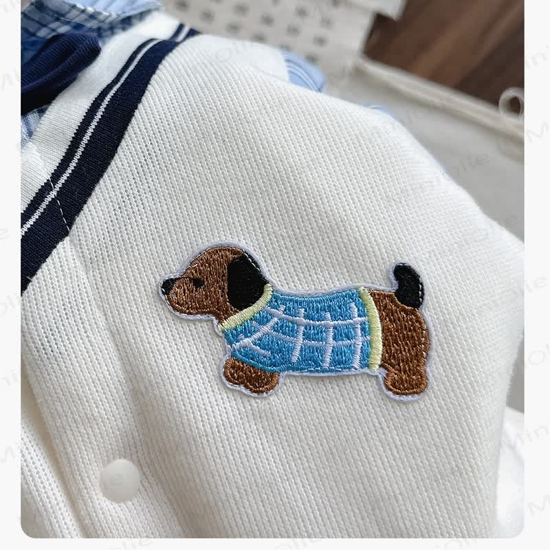 Baby Gentleman Puppy Patch Romper
