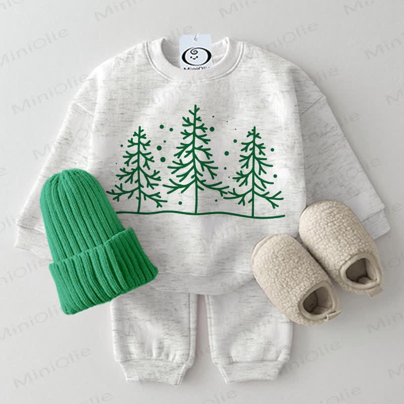 Baby Christmas Tree 2-piece Light Grey Set