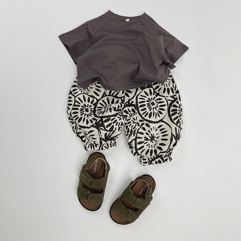 Toddler Loose Retro Pattern Design Pants