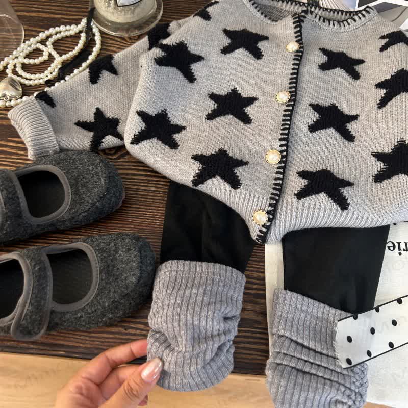 Toddler Kid Star Grey Sweater/Leggings
