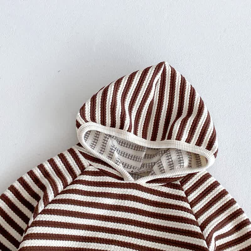 Baby 2-Piece Hooded Striped Sweatsuit Set