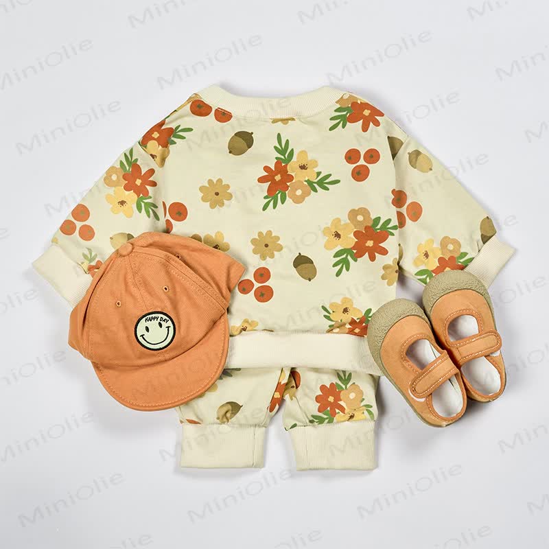 Baby Autumn Flower Apricot 2-piece Set