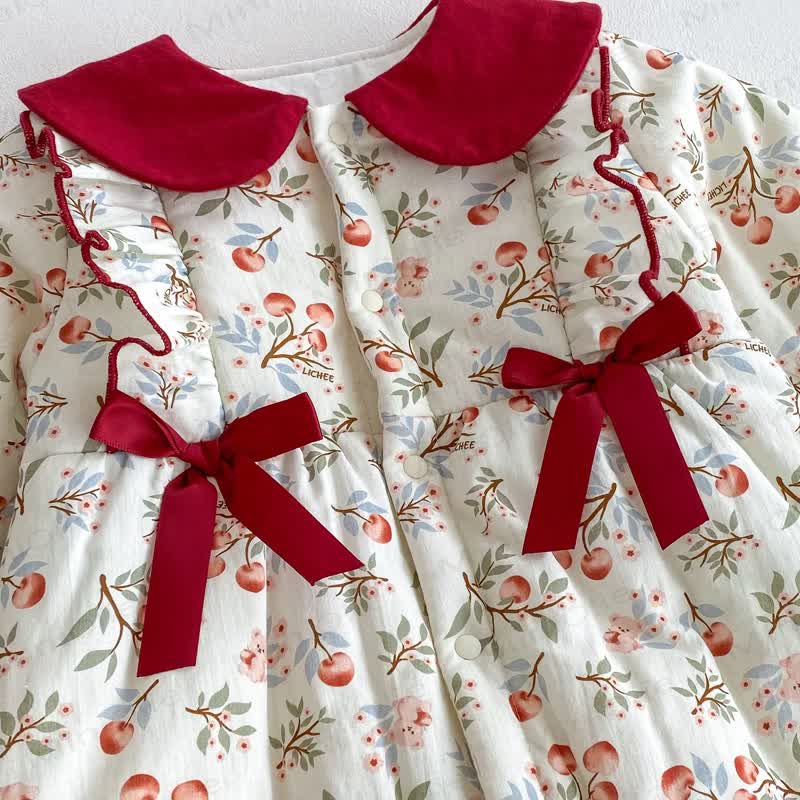 Baby Christmas Floral Romper