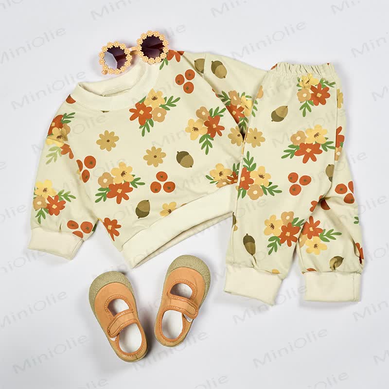 Baby Autumn Flower Apricot 2-piece Set