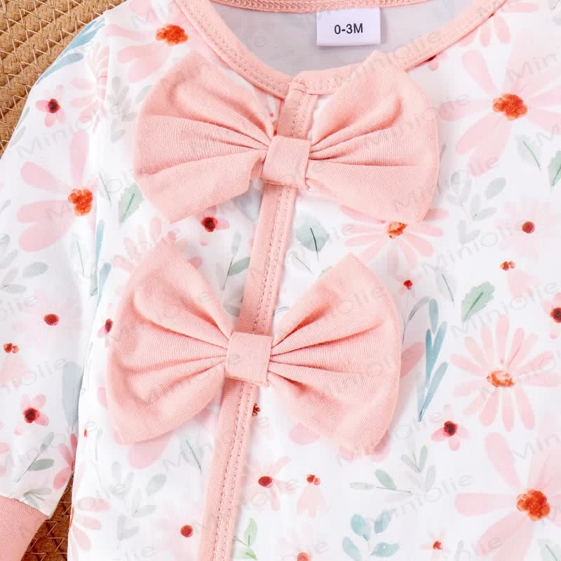 Baby Girl Flower Butterfly Romper with Headband