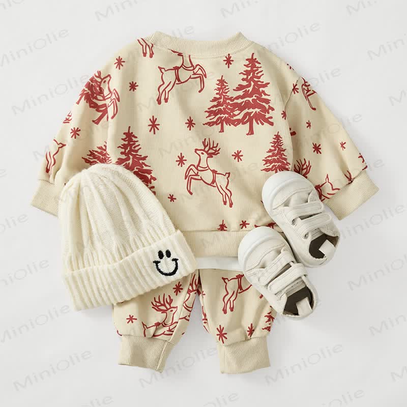Baby Red Tree Beige 2-piece Set