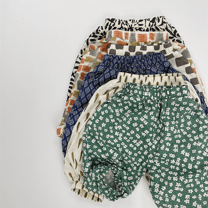 Toddler Loose Retro Pattern Design Pants