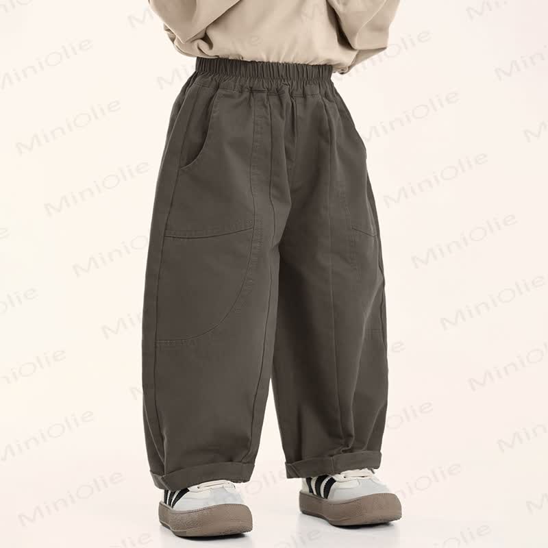 Toddler Boy Plain Grey Loose Pants