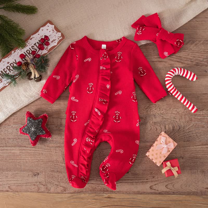 Baby Headscarf Christmas Romper
