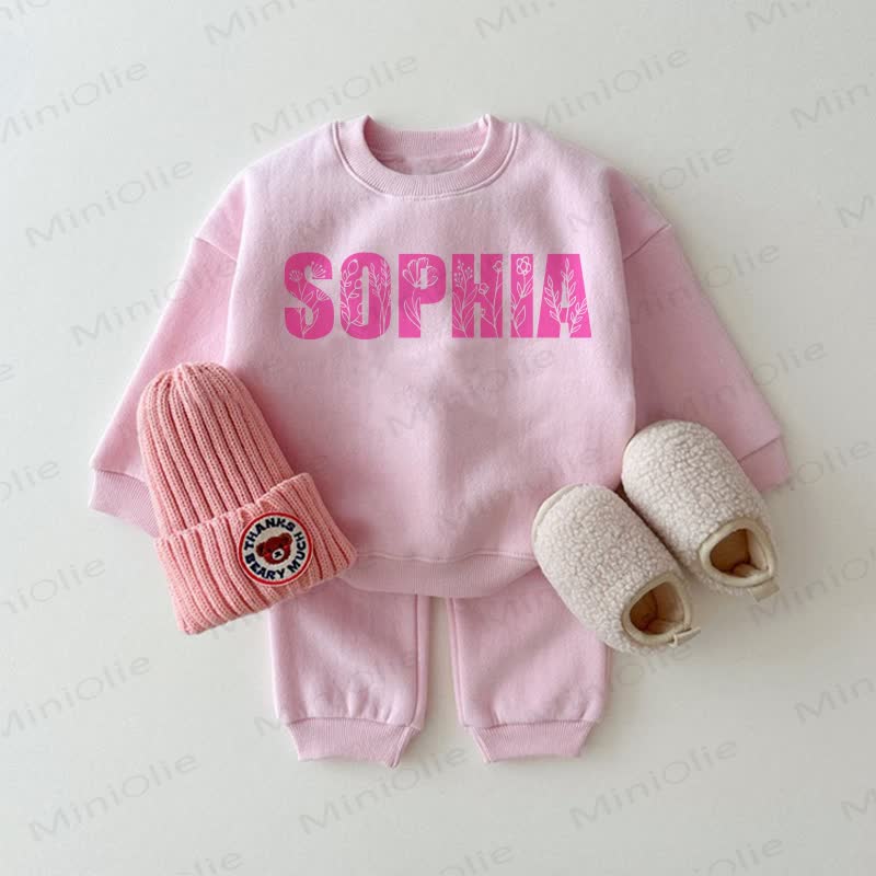 SOPHIA Baby Sweatshirt 2-piece Pink Set
