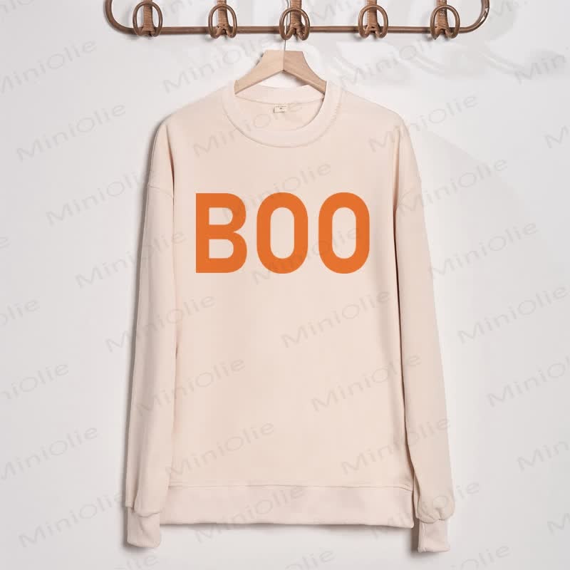 BOO/MY MAMA IS MY BOO Beige Family Sweatshirt