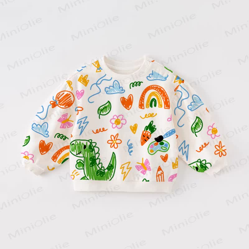 Baby Toddler Childlike Drawing Sweatshirt