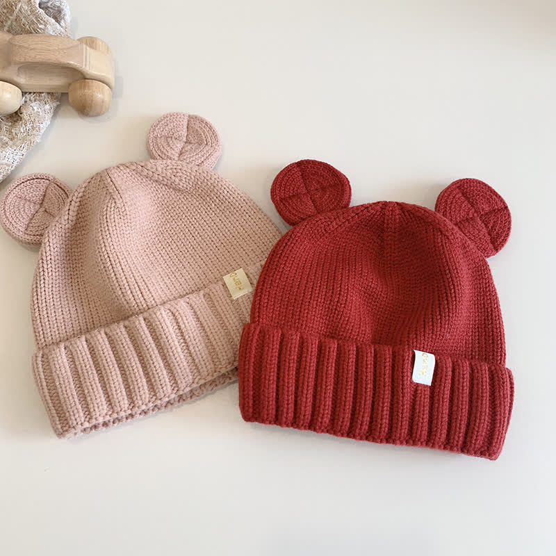 Baby Bear Ears Knitted Beanie