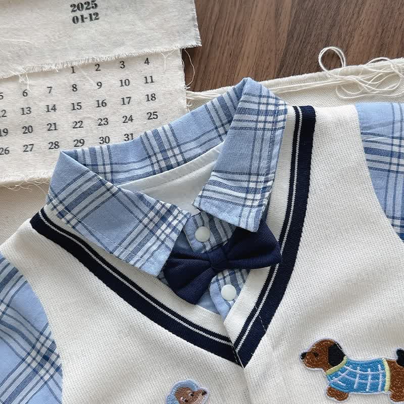 Baby Gentleman Puppy Patch Romper