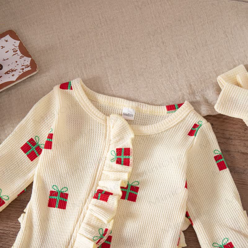Baby Headscarf Christmas Romper