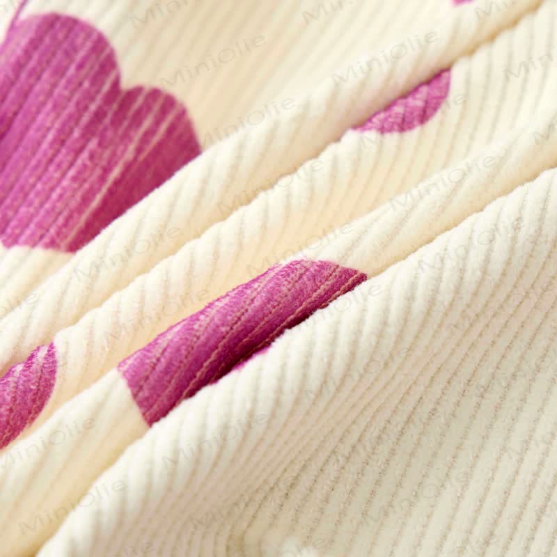 Baby Toddler Purple Hearts Corduroy Overalls