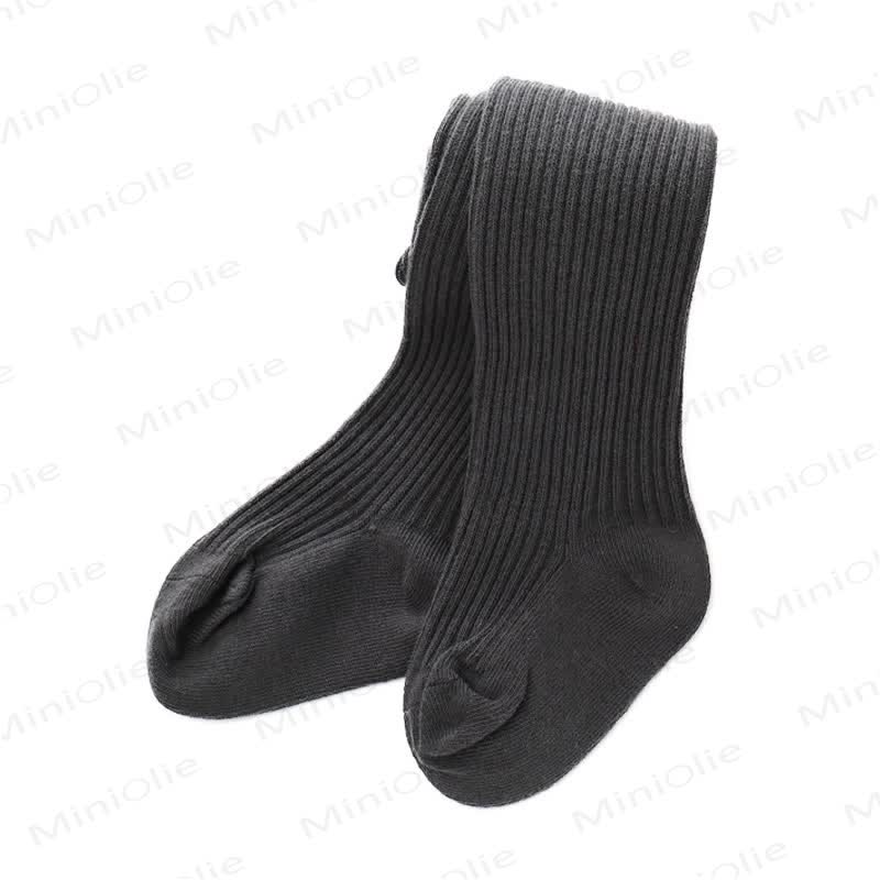 Baby Ribbed Solid Color Tights