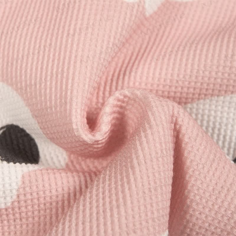 Baby Skull Pink Waffle 2-piece Set