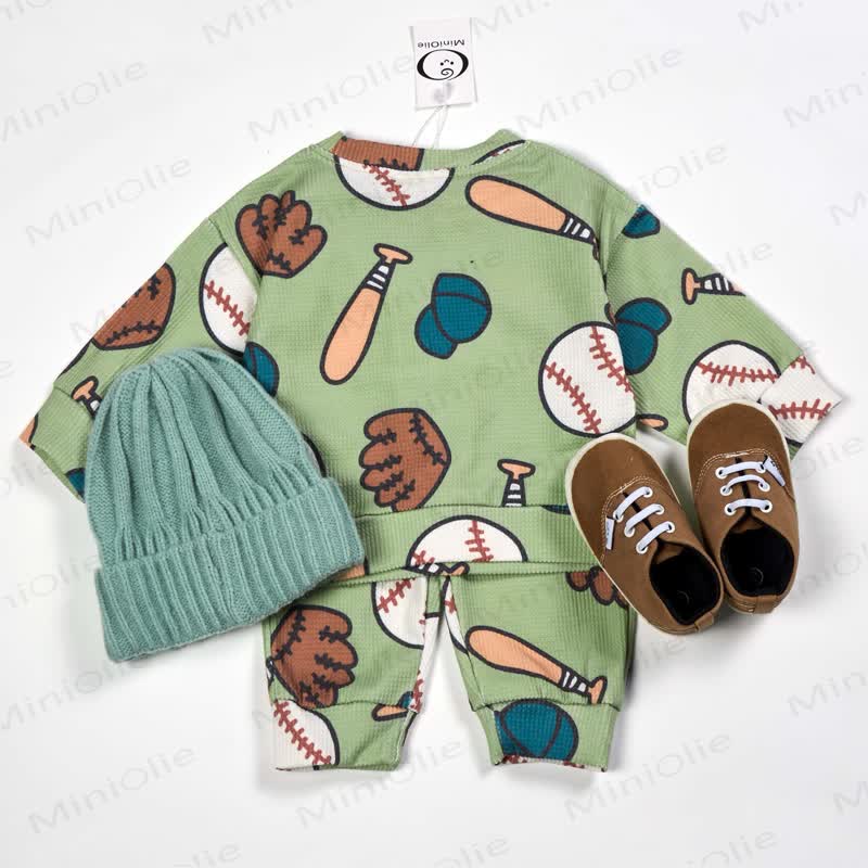 Baby Waffle Baseball Element 2-piece Set