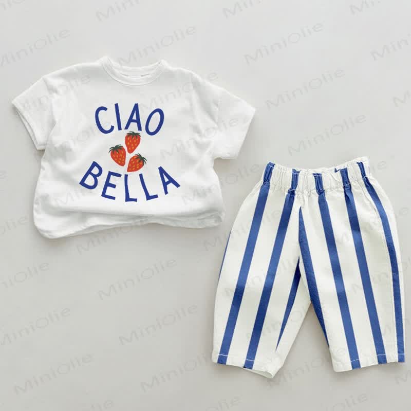 CIAO BELLA Baby 2-Piece Strawberry Blue Set