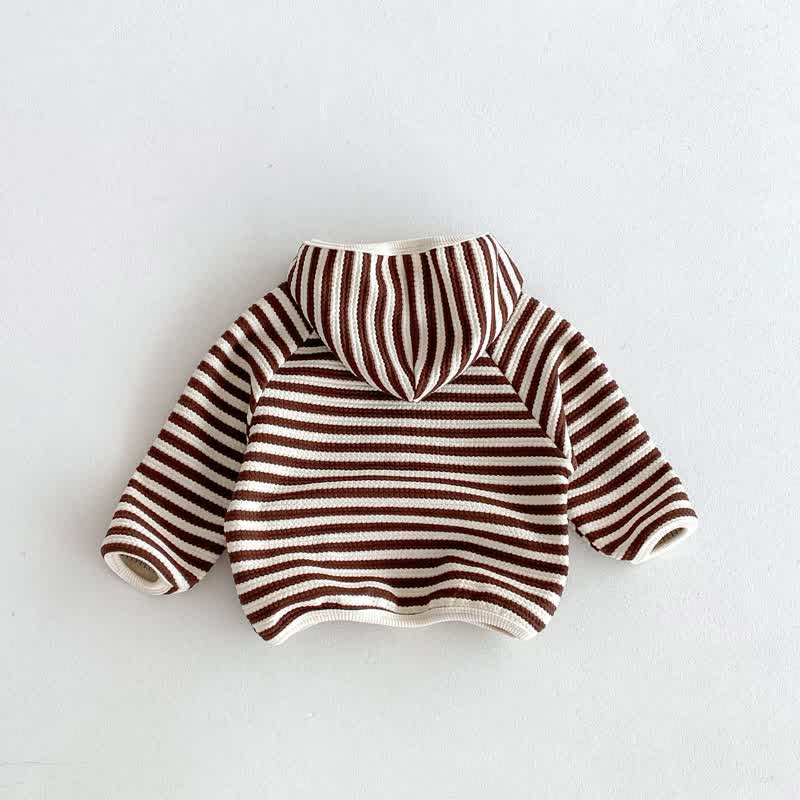 Baby 2-Piece Hooded Striped Sweatsuit Set