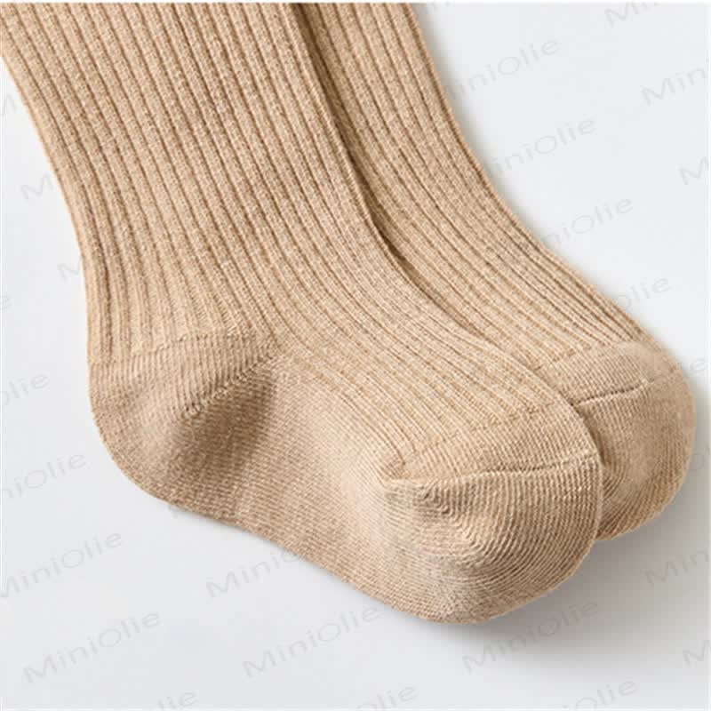 Baby Ribbed Solid Color Tights