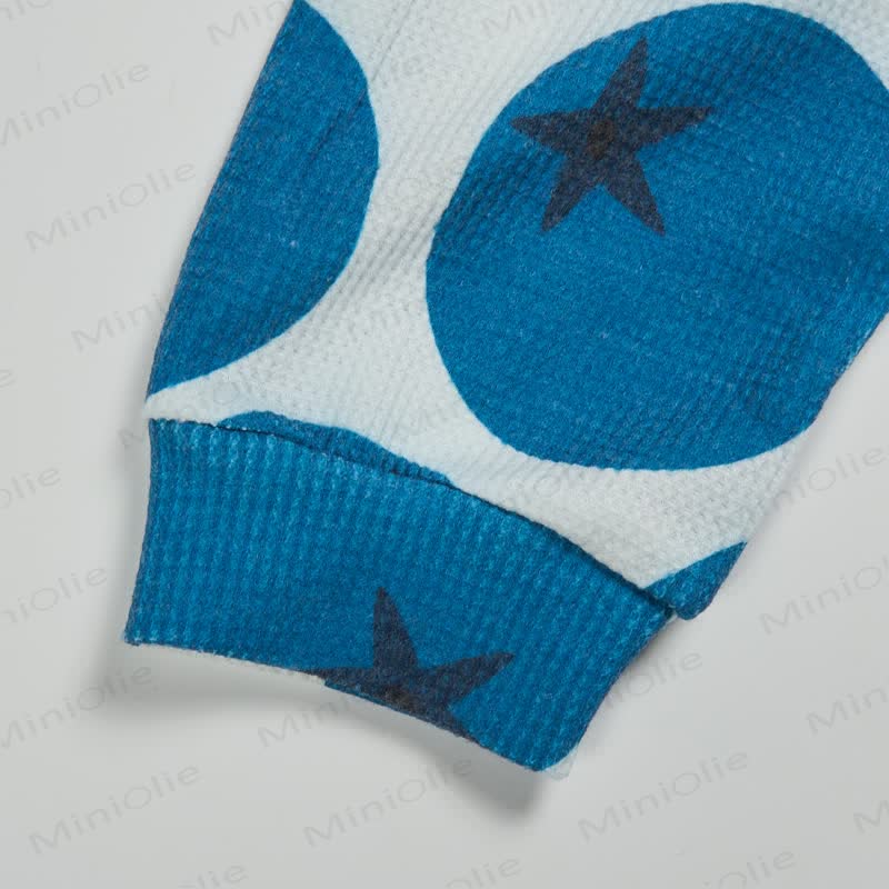 Baby Toddler Blueberry Beige Waffle 2-piece Set