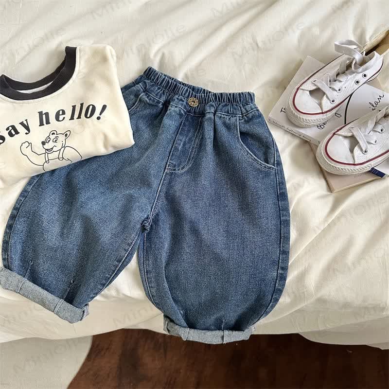Kid Boy Loose Harem Jeans Pants