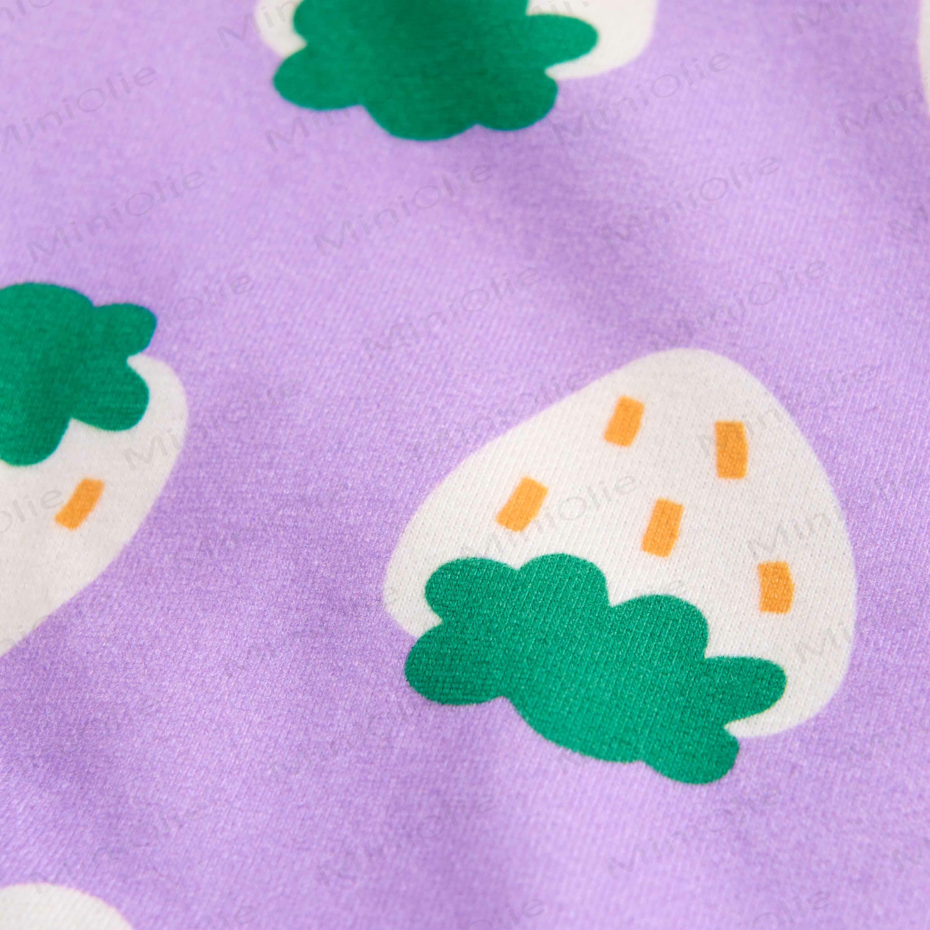 Baby White Strawberry 2-piece Purple Set