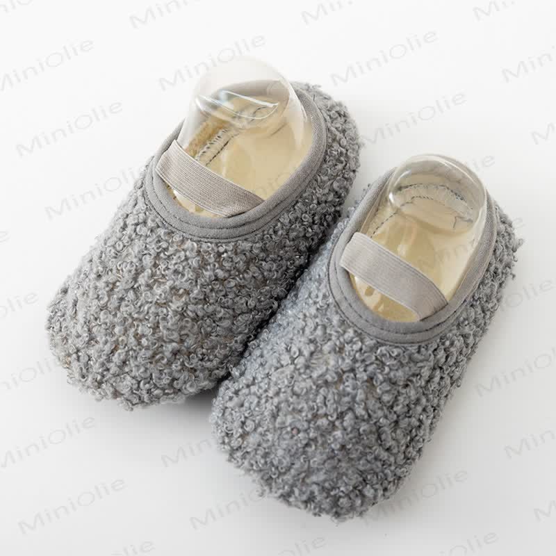 Baby Solid Color Fluzzy Pre-walker Shoes