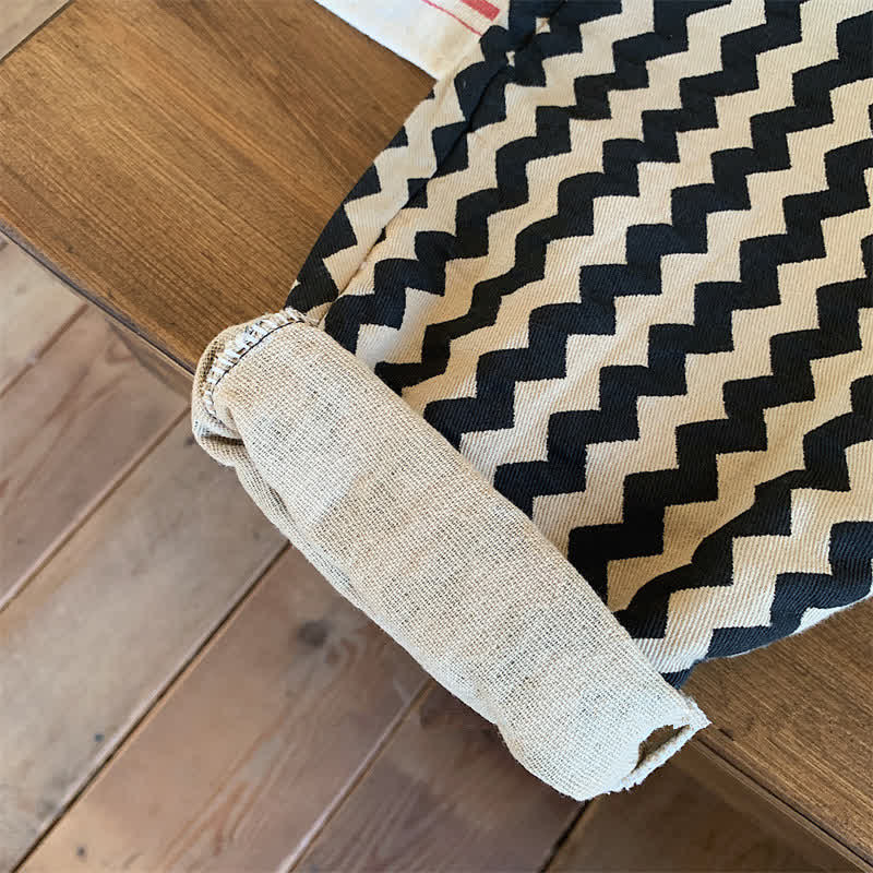 Toddler Wavy Grain Loose Black Pants