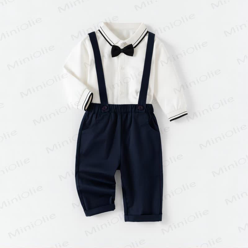 Baby Toddler Suspender Pants and Shirt Set