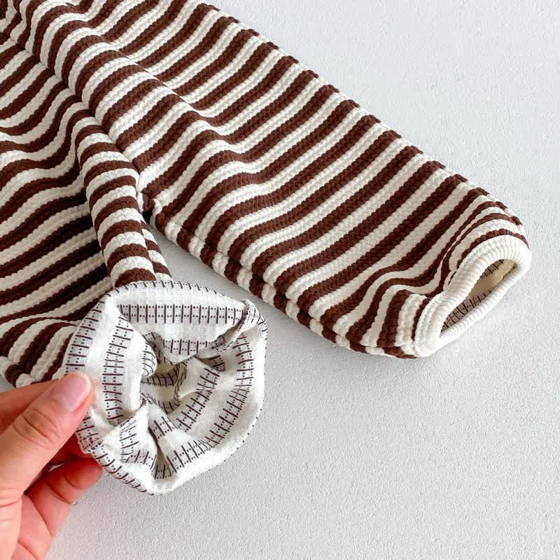 Baby 2-Piece Hooded Striped Sweatsuit Set