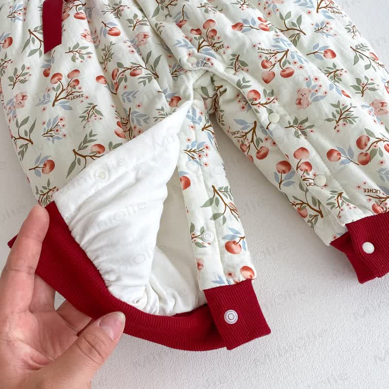 Baby Christmas Floral Romper
