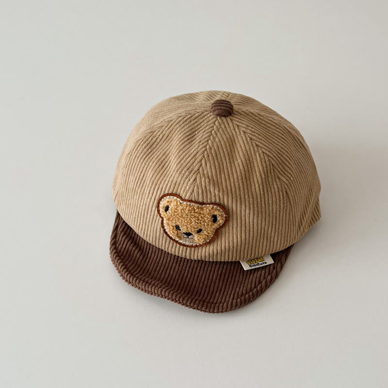P Baby Bear Letter Sun Peaked Cap