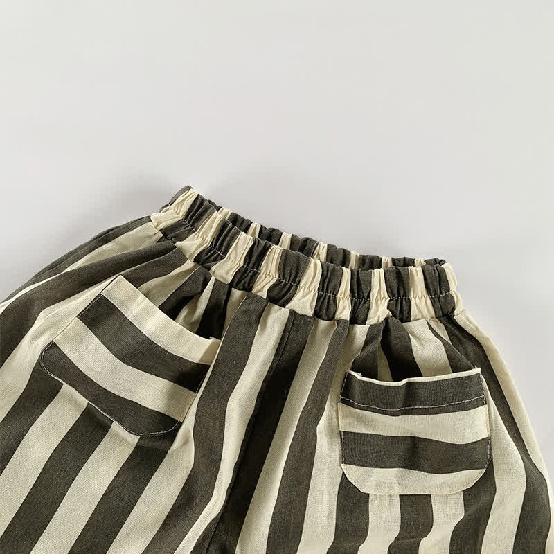 Toddler Boy Vertical Striped Loose Pants