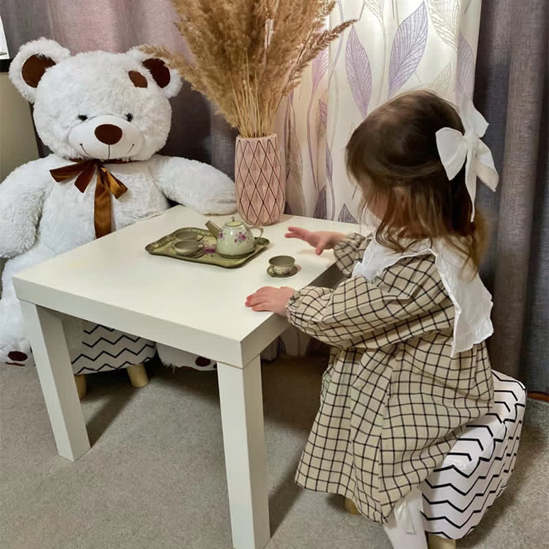 Toddler Peaked Lapel Plaid Sweet Dress