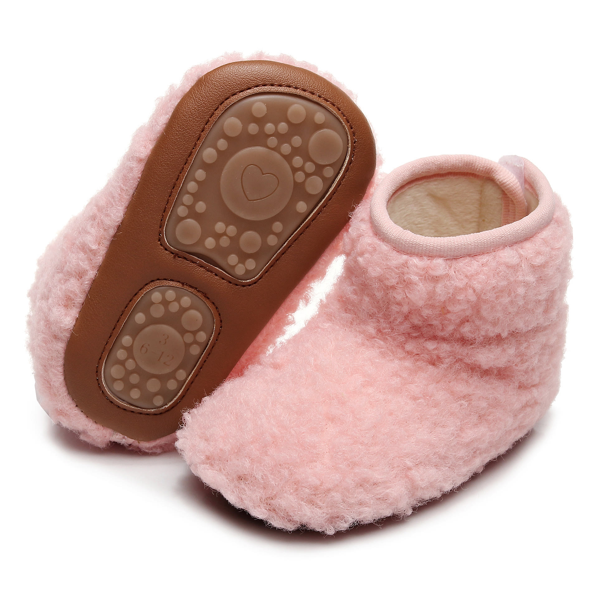 Baby Solid Color Pre-walker Fleece Boots