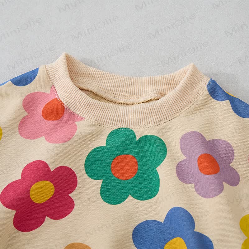 Baby Dopamine Flowers 2-piece Beige Set