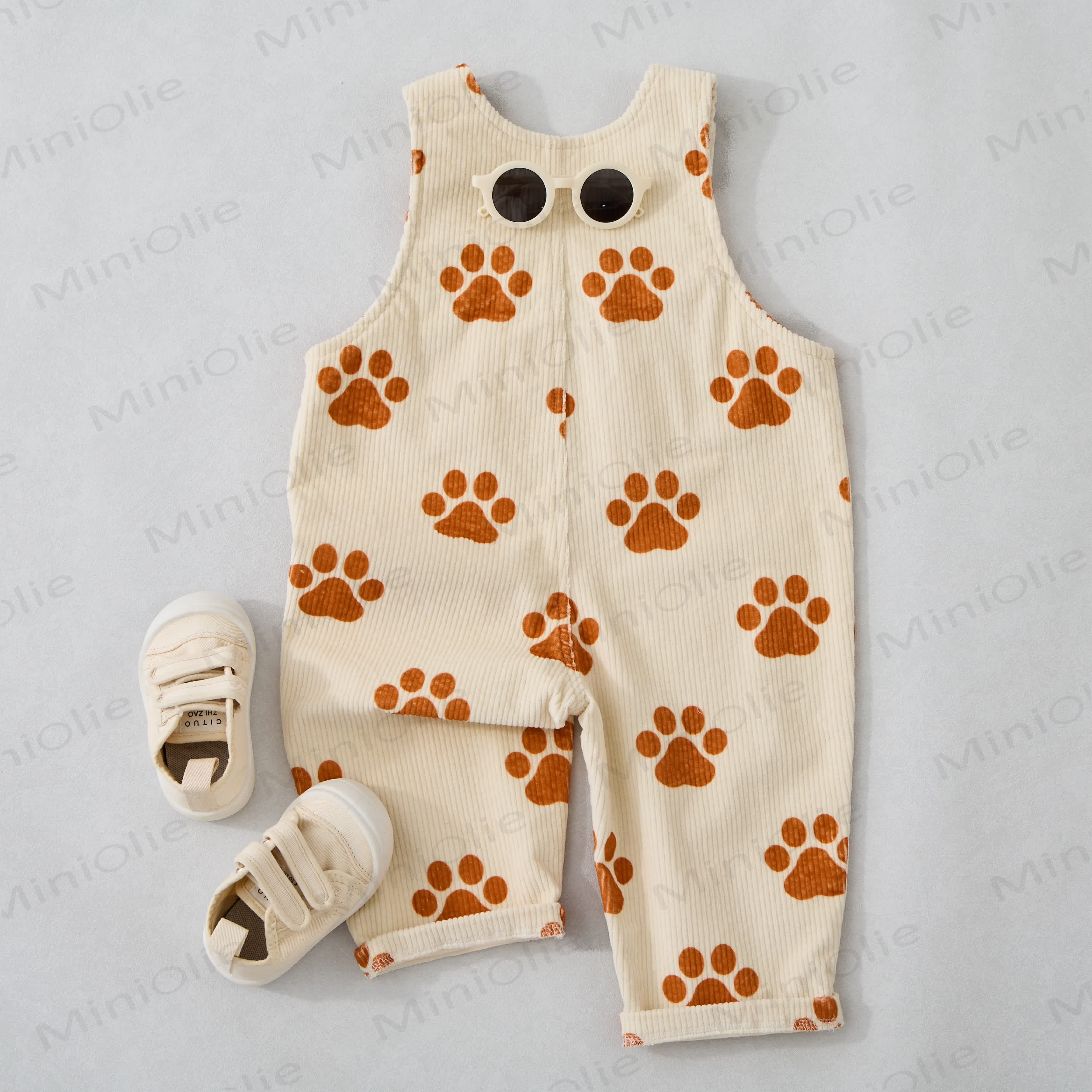 Baby Toddler Dog Paws Overalls