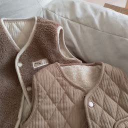 Baby Toddler Solid Color Fleece Vest Jacket