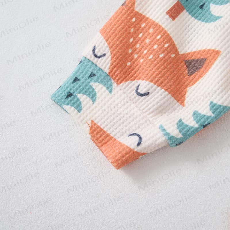 Baby Toddler Fox Forest Waffle 2-piece Set
