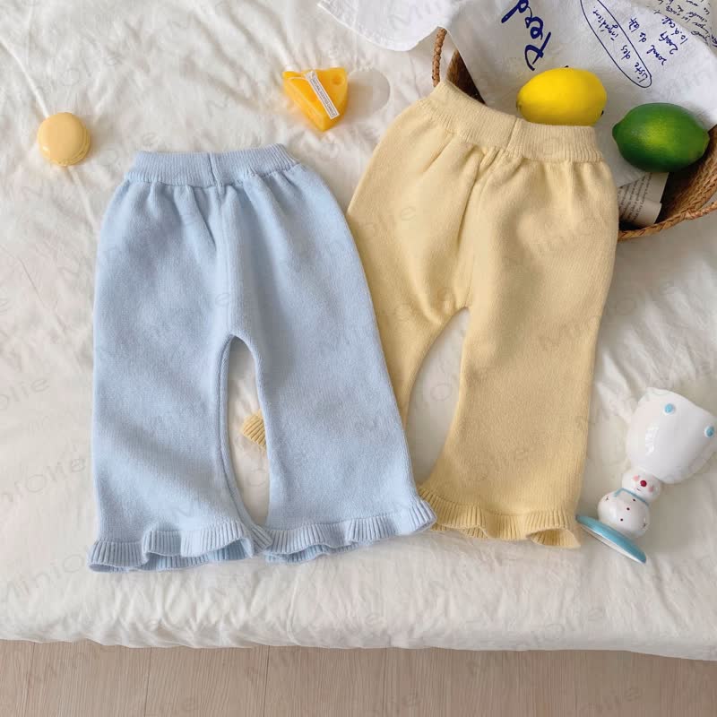 Baby Girl Lace Knitted Plaid 2-piece Set